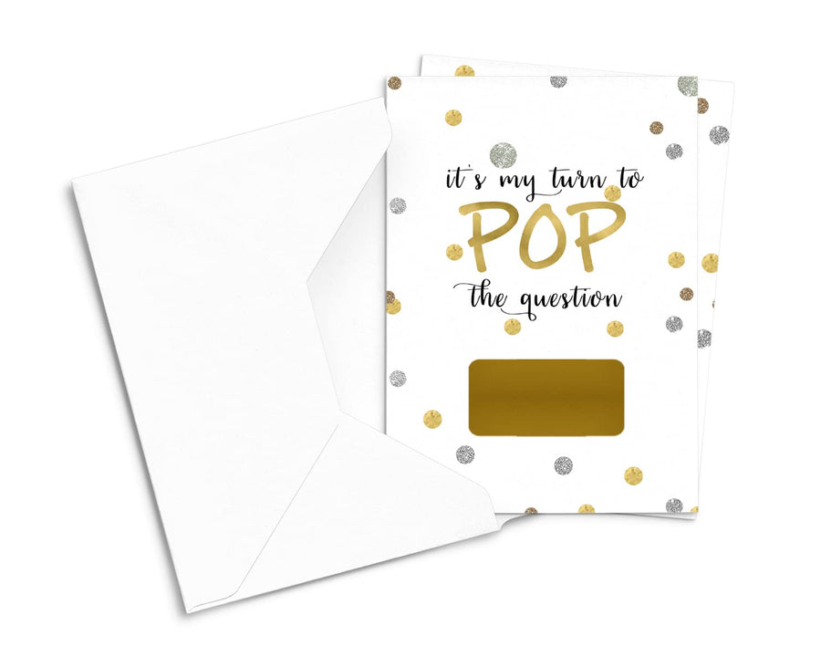 Pop the Question Bridesmaid Scratch-Off Cards (6-Pack) - Paper Clever Party