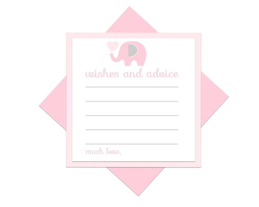 Royal Princess Pink Elephant Advice Cards - Paper Clever Party