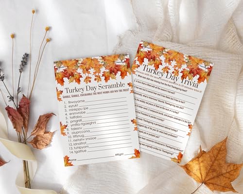 Adults, Friends, Groups, Turkey Dinner, Double Sided Cards, 5x7, 25 GuestsPaper Clever Party