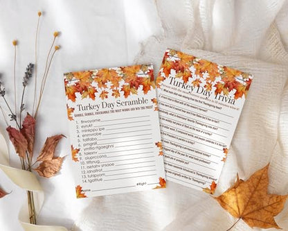 Adults, Friends, Groups, Turkey Dinner, Double Sided Cards, 5x7, 25 GuestsPaper Clever Party