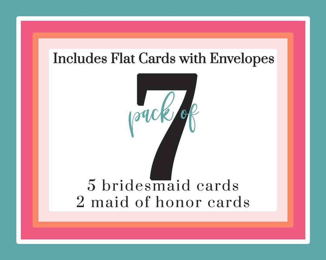 Indigo Floral Bridesmaid Scratch-Off Invitations (7-Pack) - Paper Clever Party