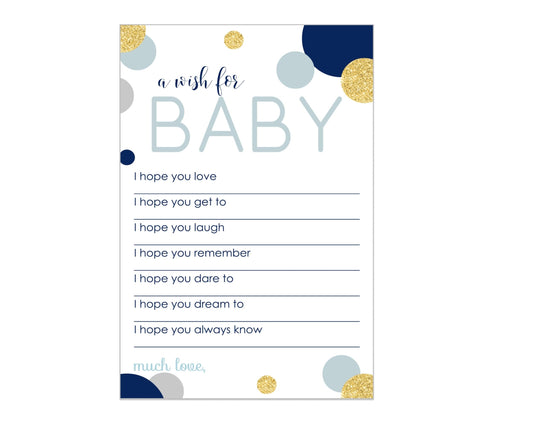 Paper Clever Party 20-Pack Navy & Gold Baby ShowerPaper Clever Party