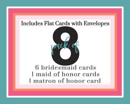 Graceful Floral Bridesmaid Cards, Bridal Party ScratchPaper Clever Party