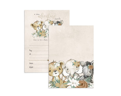 Paper Clever Party Floral Safari Baby Shower InvitationsPaper Clever Party