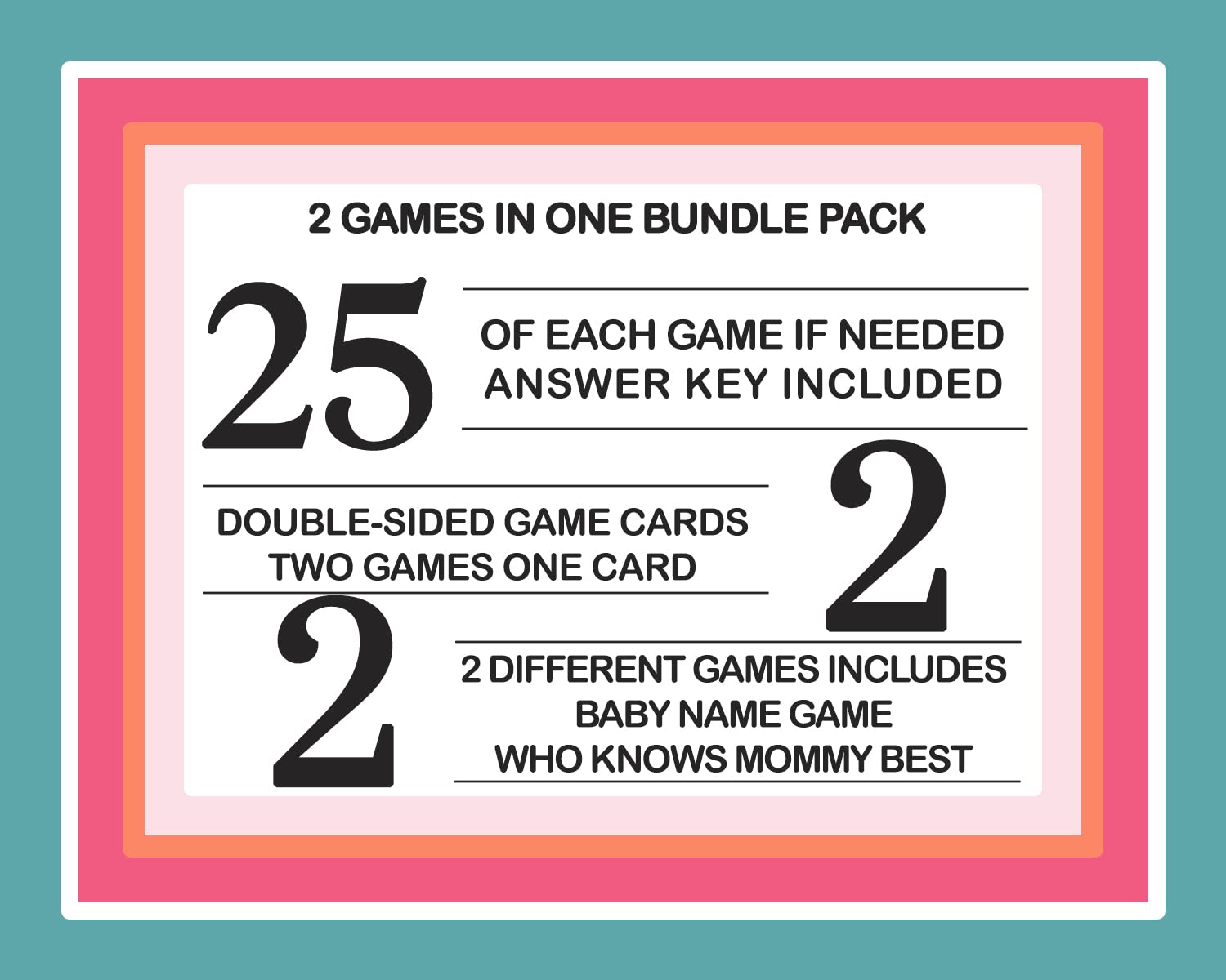 '-1 Bundle (25 Guests) Includes BabyPaper Clever Party