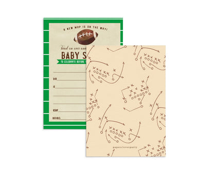 Boys Sprinkle, Gender Reveal, Daddy Diaper Party, Coed Sports GreenPaper Clever Party