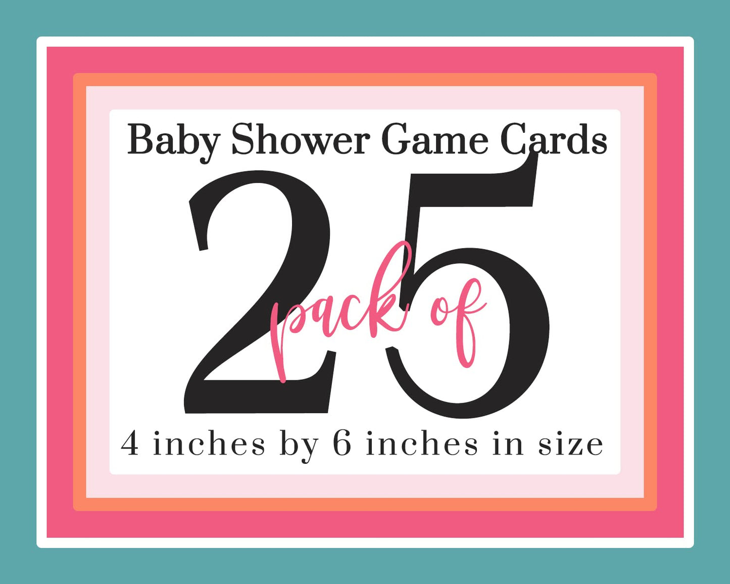 Price Baby Shower Game Guessing Activity CardsPaper Clever Party