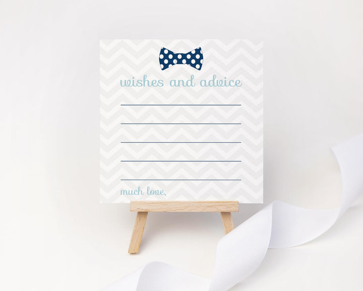 Little Man Bow Tie Advice Cards - Paper Clever Party