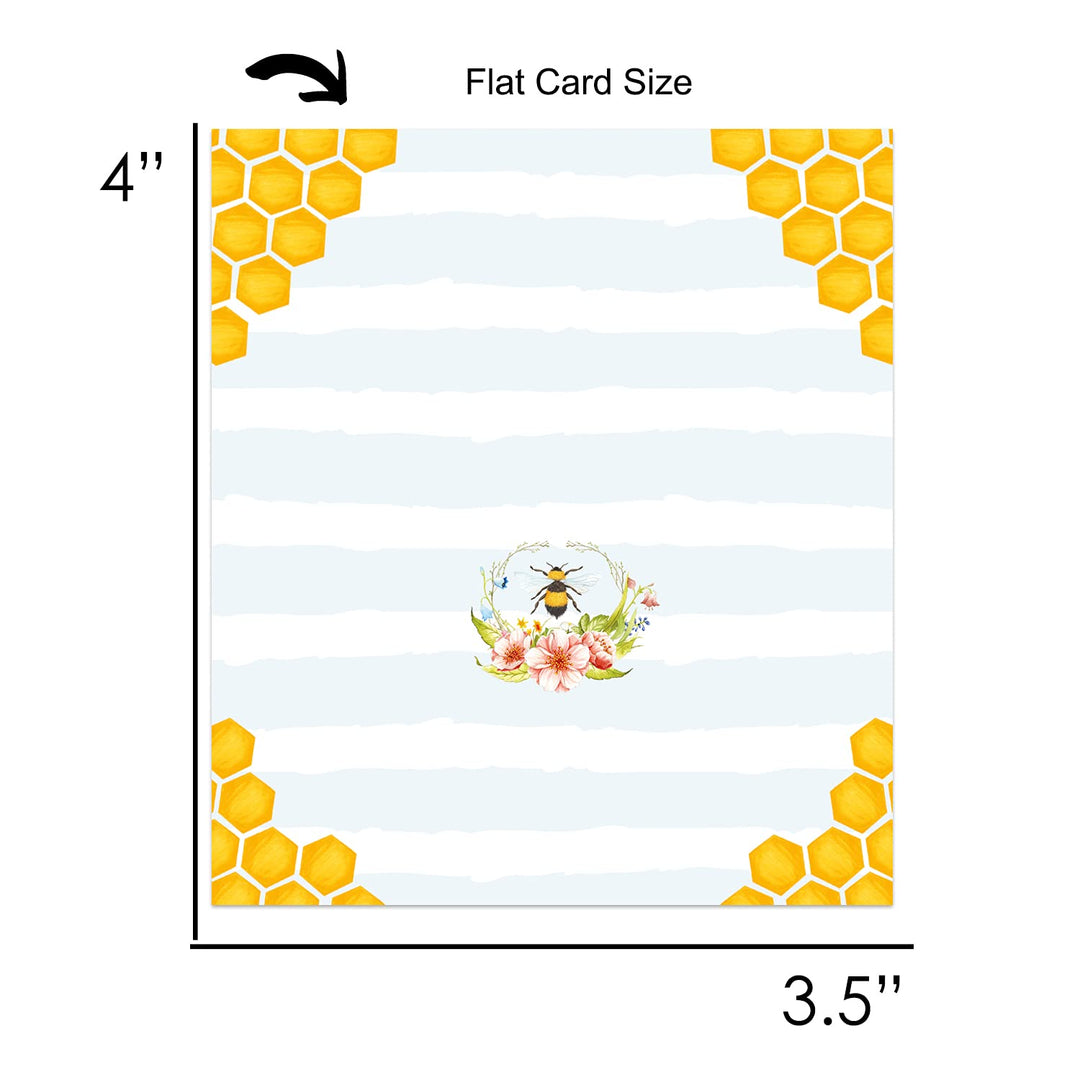 Bumblebee-Themed Table Place Cards (25-Pack) - Paper Clever Party