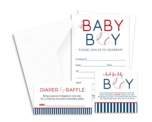 Paper Clever Party Baseball Baby Shower Invitation BundlePaper Clever Party