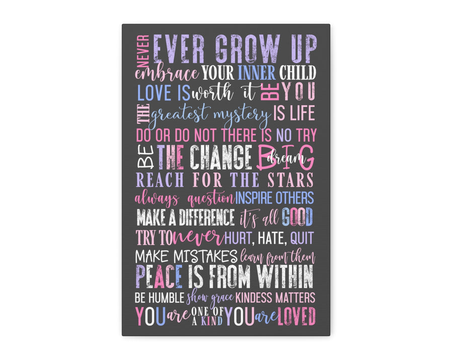 Inspirational Laughy Wall Canvas Art - Uplifting Quotes - Paper Clever Party