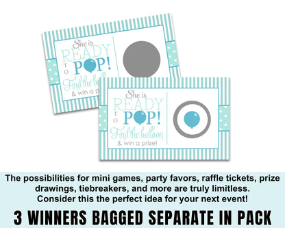 Baby Shower Gender Neutral Prize Drawing Raffle Tickets MintPaper Clever Party