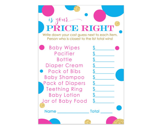 Blue Boy Girl Twins Abstract Dots Event Theme, 4x6, 25 PackPaper Clever Party