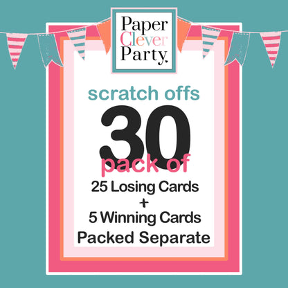 Cards, Christmas Party Games Adults, Family Thanksgiving Activities, Scratcher TicketsPaper Clever Party