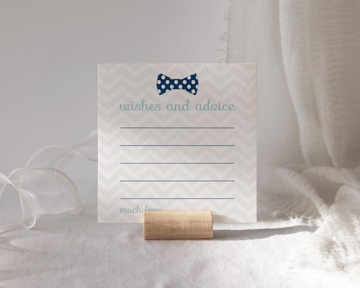 Little Man Bow Tie Advice Cards - Paper Clever Party