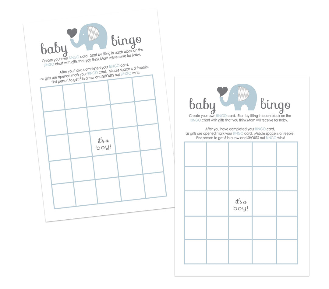 Boy’s Jungle Animal Baby Shower Bingo Game - Paper Clever Party