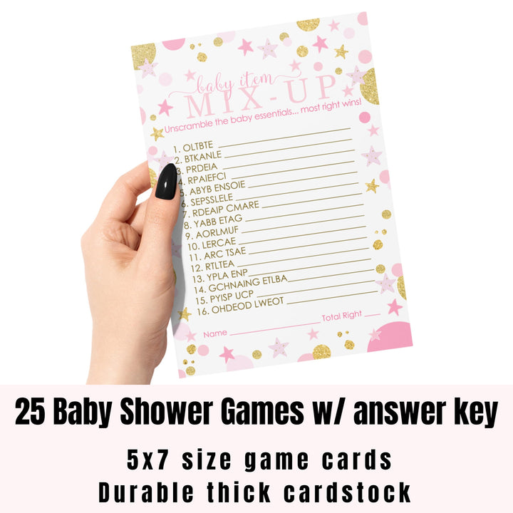 Princess Baby Shower Games Word Scramble - Paper Clever Party