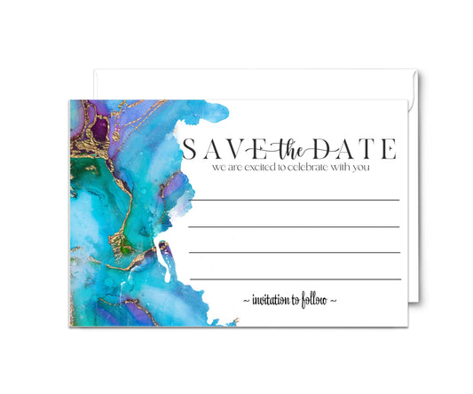 Wedding Invitations, Birthday, Graduation, Modern Watercolor, 3Paper Clever Party
