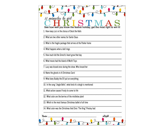 Song Questions Thanksgiving, 25 Pack, 5x7 Cards, Version 1Paper Clever Party