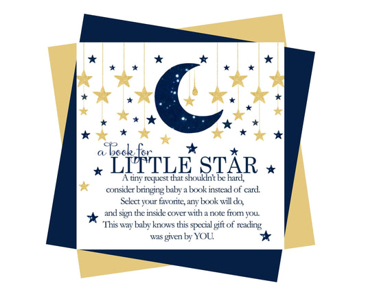 Twinkle Little Star Books for Baby Shower Request Cards (Boys)