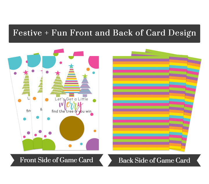 Colorful Christmas Scratch Off Cards, Holiday Party Games, Lottery Scratcher Tickets for Adults, Groups, Thanksgiving, Festive Favors, 30 Pack - Paper Clever Party