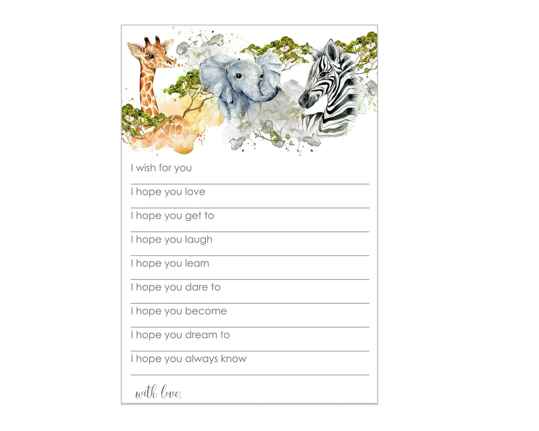 Jungle Animal Theme Jungle Advice Cards, 25 Pack - Paper Clever Party