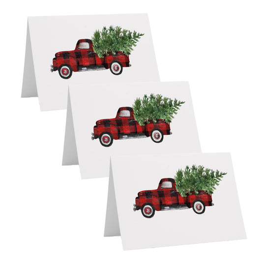 Favor Tags - Blank Tented Design Rustic Lumberjack Holiday Paper Clever PartyPaper Clever Party