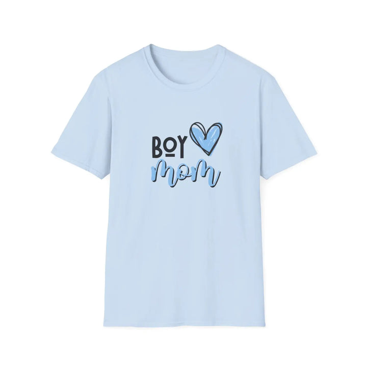 Boy mom softstyle t-shirt cute graphic tee mother’s day gift family love shirt casual everyday wear unisex - s / light