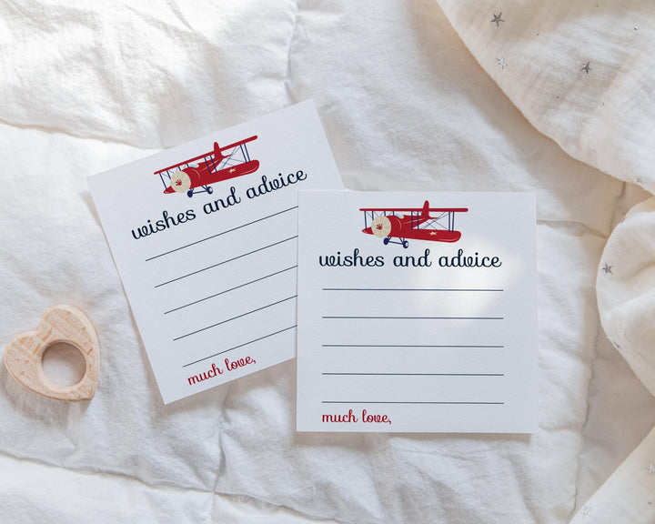 Travel Theme Advice Cards - Airplane Design - Paper Clever Party