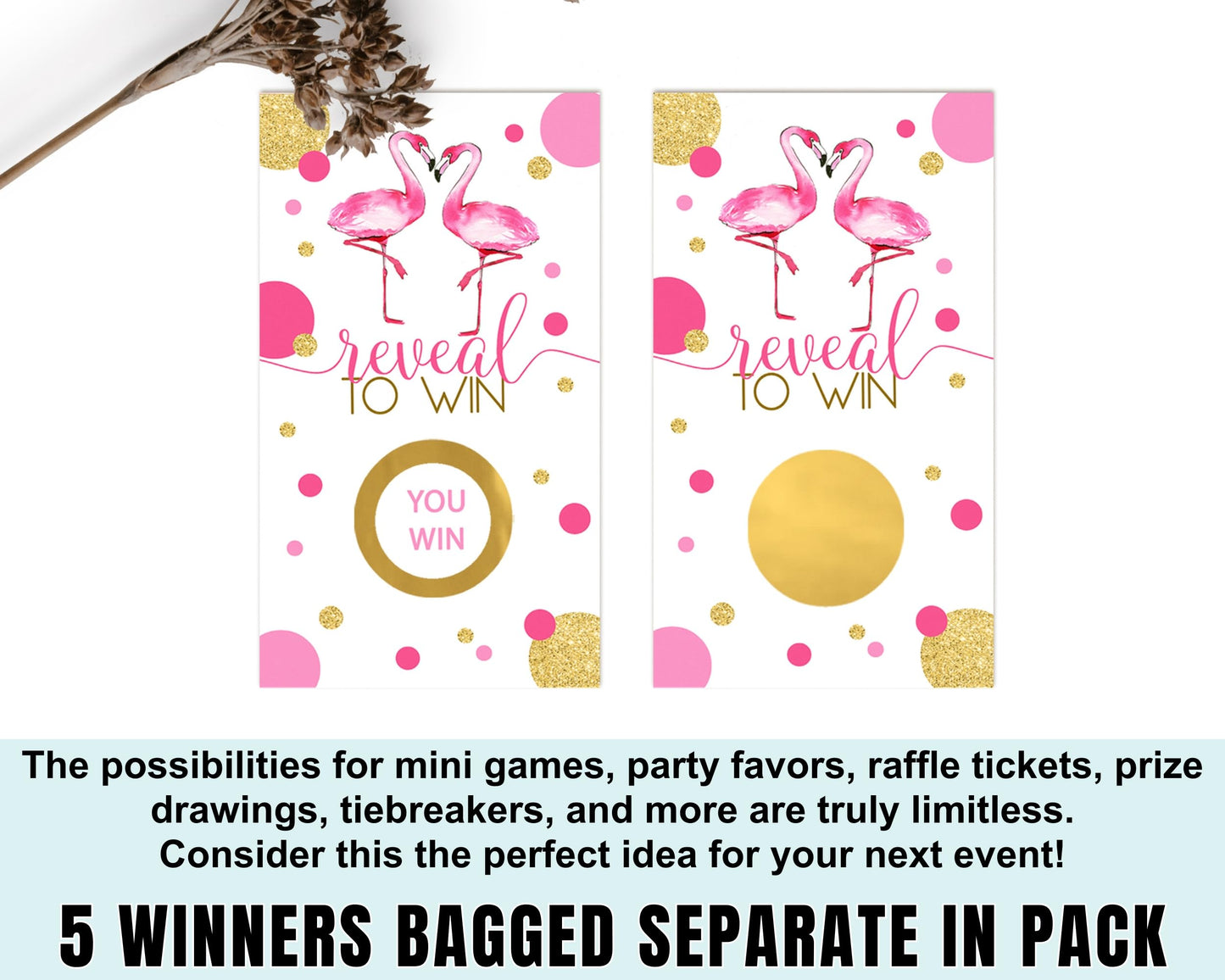 Game Cards (30 Pack) Tropical Bridal Shower Games - Raffle TicketsPaper Clever Party