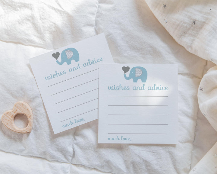 Royal Prince Blue Elephant Advice Cards - Paper Clever Party