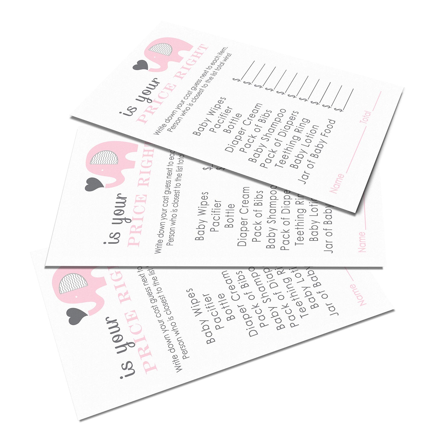 Price Activity Cards Guests Play, Girls Jungle Animal Ideas, 4x6, 25 PackPaper Clever Party