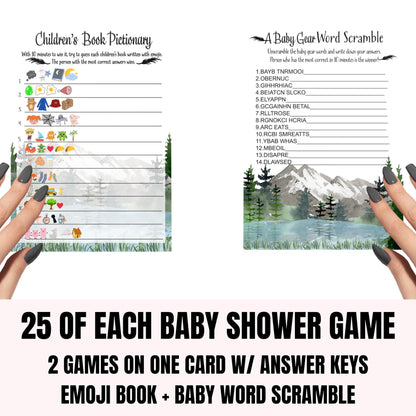 Paper Clever Party Adventure Awaits Baby Shower Game Word Scramble, GuessingPaper Clever Party