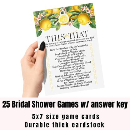 Main Squeeze ‘Would She Rather’ Bridal Shower Game