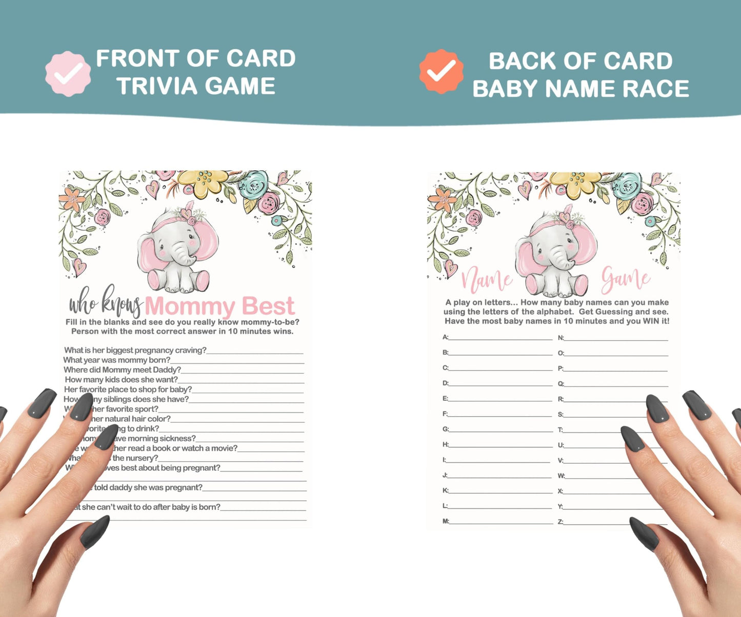 Race, Pink, Double Sided Cards 5x7, 25Paper Clever Party