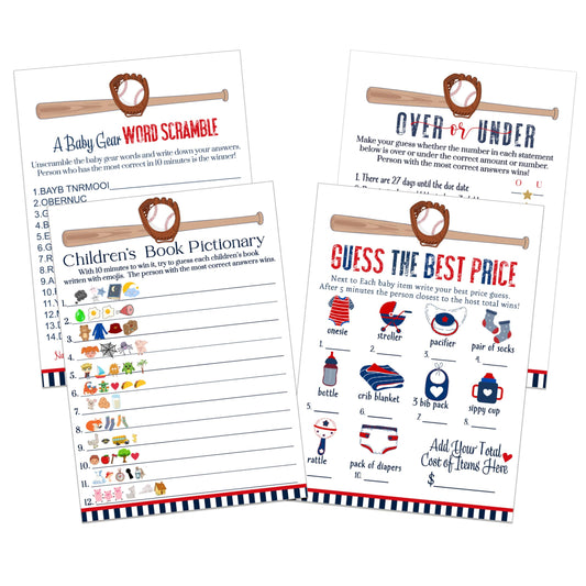 Paper Clever Party Baseball Baby Shower GamesPaper Clever Party