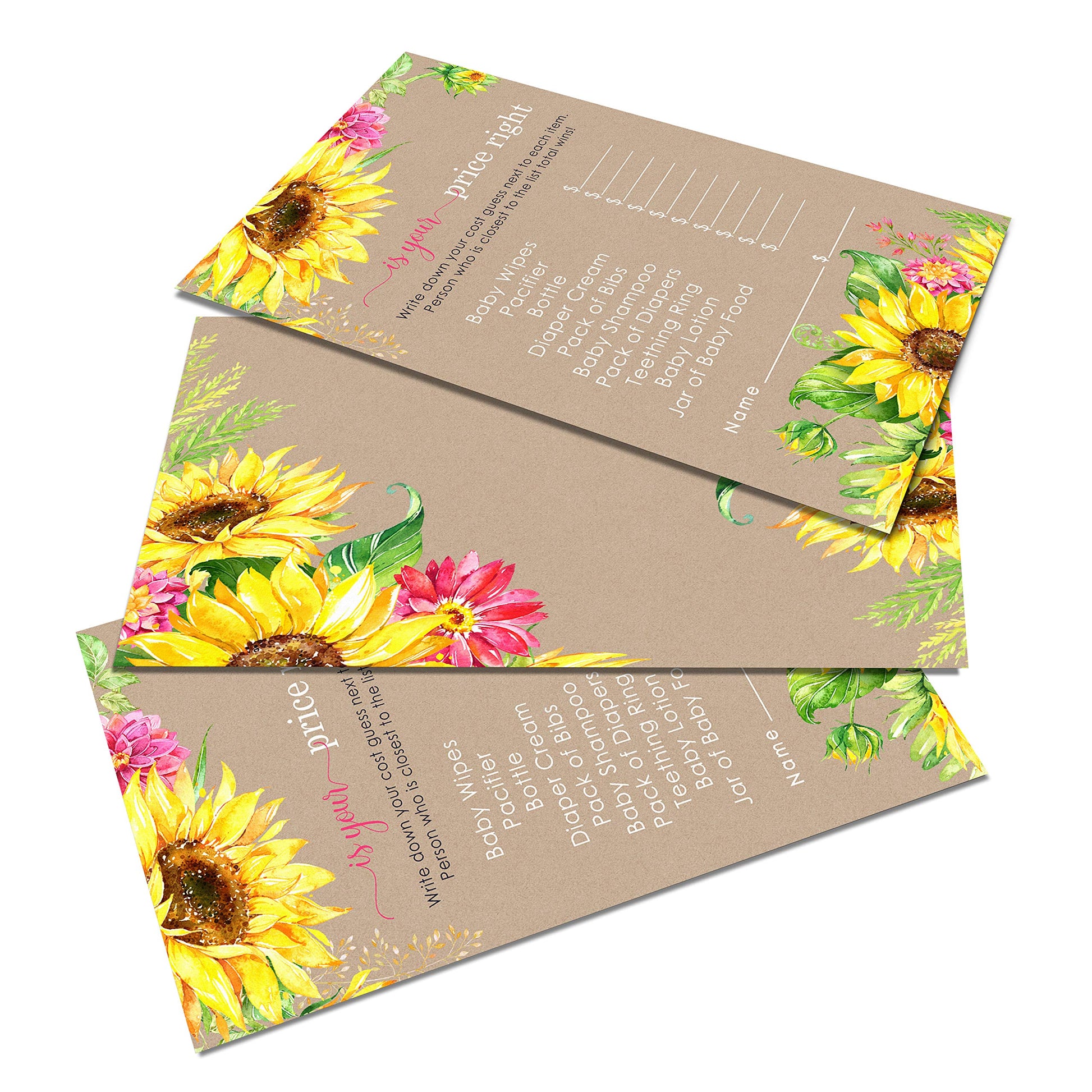 Gender Reveal Fall Theme Rustic Floral Event Themed, 4x6, 25 PackPaper Clever Party