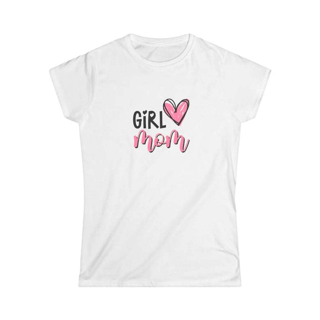 Girl mom softstyle tee - perfect gift for moms mother’s day casual wear birthday family outing - white / s - t-shirt