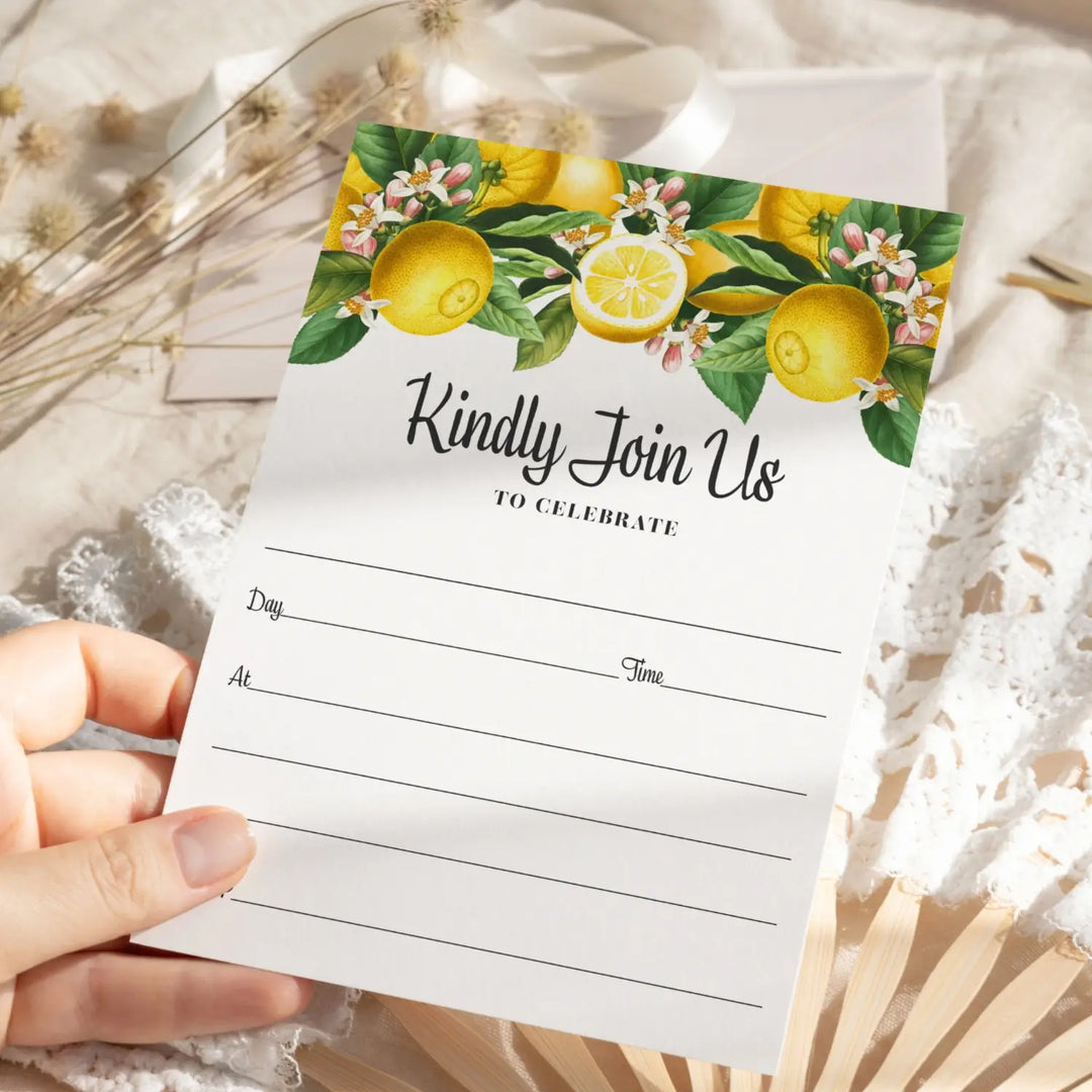 Lemon & Greenery All-Occasion Invites - 25ct, 5x7