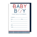 Baseball Baby Shower Invitations with Envelopes (15 Pack) - Paper Clever Party