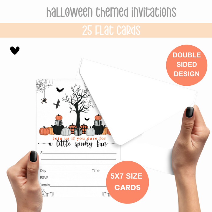 Bewitched Halloween Invitations - 25ct, Versatile, 5x7 - Paper Clever Party