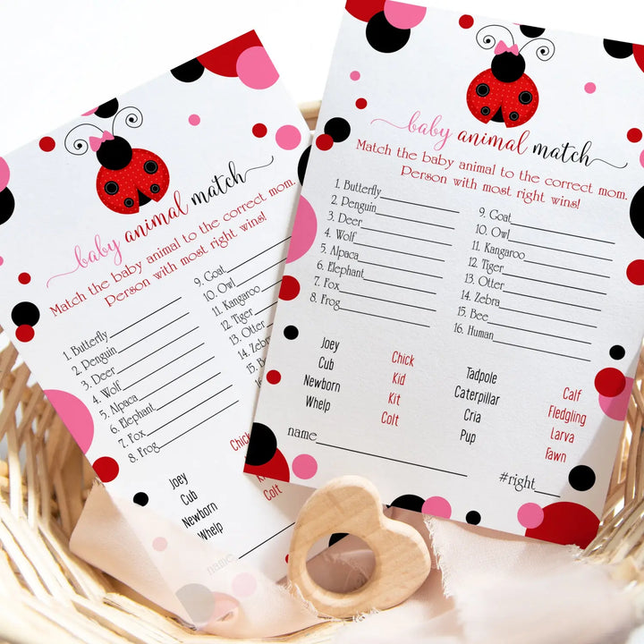 Ladybug Baby Animal Matching Game (25 Pack)