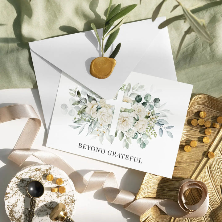 Rustic elegance thank you cards with envelopes (25 pack) - card