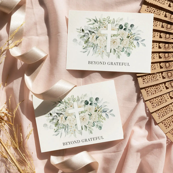 Rustic elegance thank you cards with envelopes (25 pack) - card