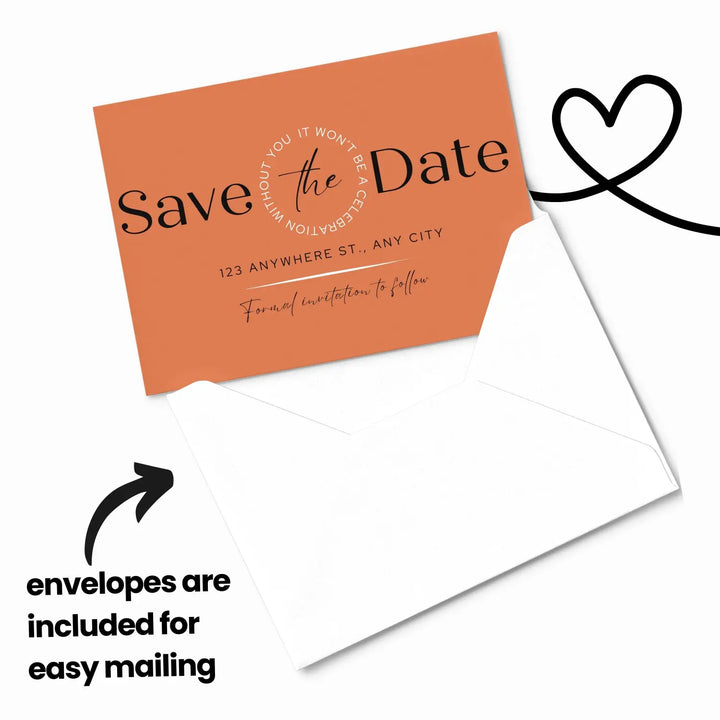 Custom Enchanted Green and Ruby Save the Date Cards - Personalized 4x6 Inch Invitations with Elegant Typography and White Envelopes - Perfect for Weddings, Birthdays, and Showers