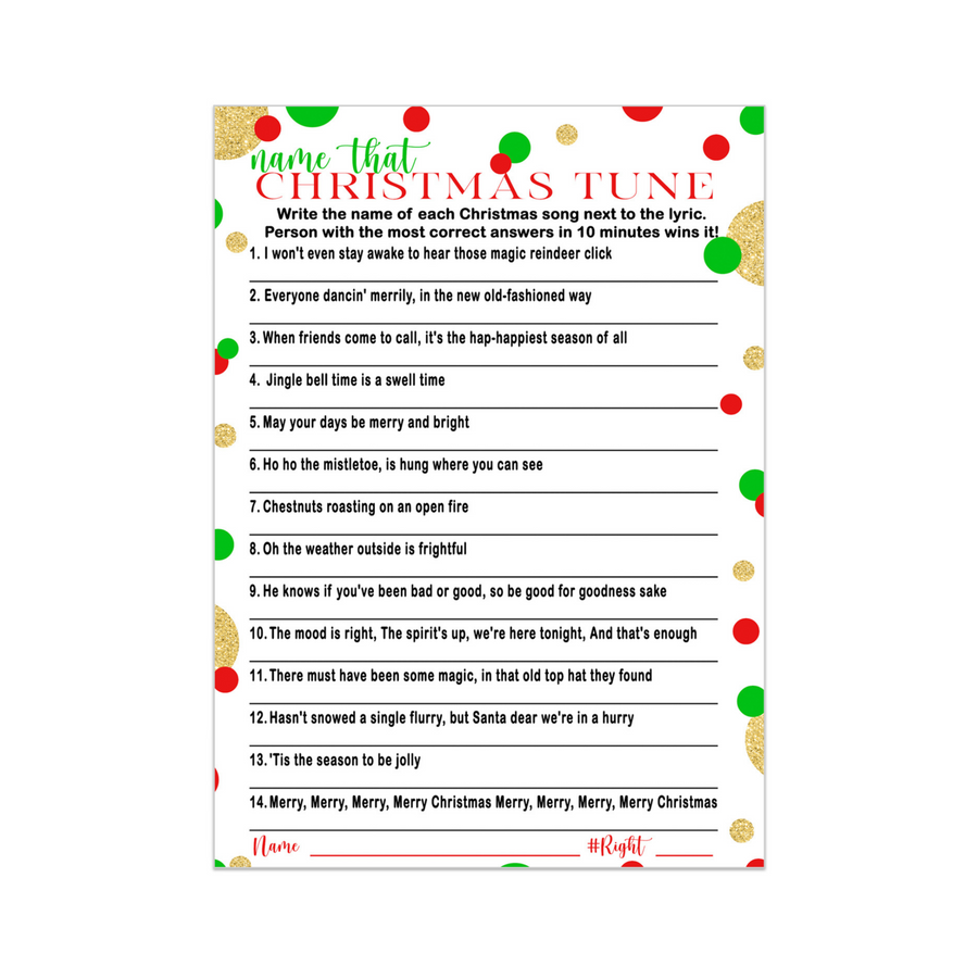 Christmas Party Trivia Game - Fun Activity for Adults - Movie & Song Questions - 25 Guests - Paper Clever Party