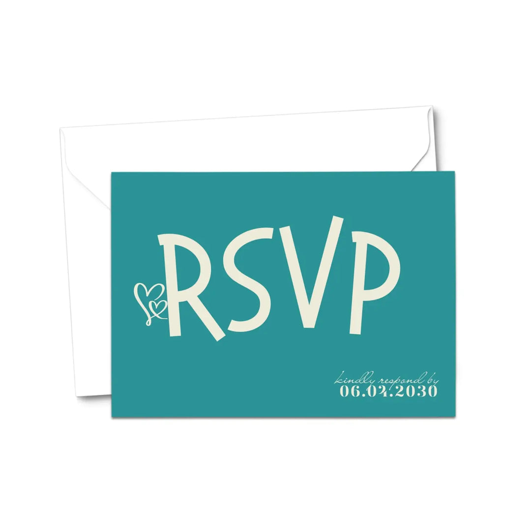 Custom RSVP Cards for Wedding Receptions, Any Occasion Response Cards - Modern Calligraphy, White Lettering