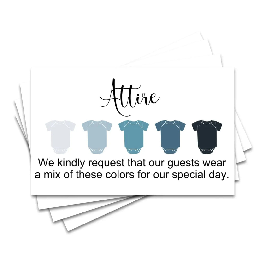 The seas wedding & party color cards: custom dress code guides (sets of 100) - invitations