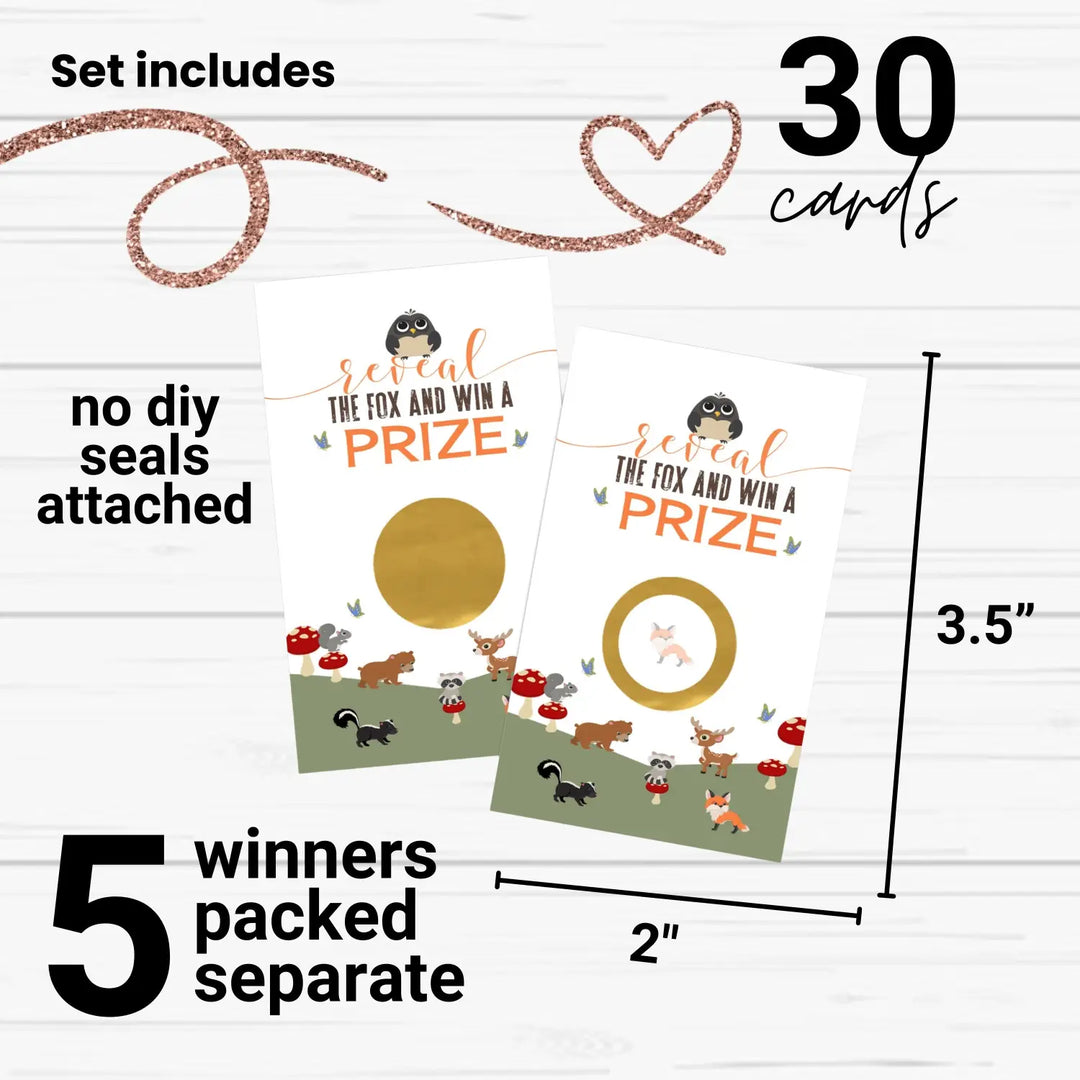 Woodland Scratch Off Game Cards (30 Pack)