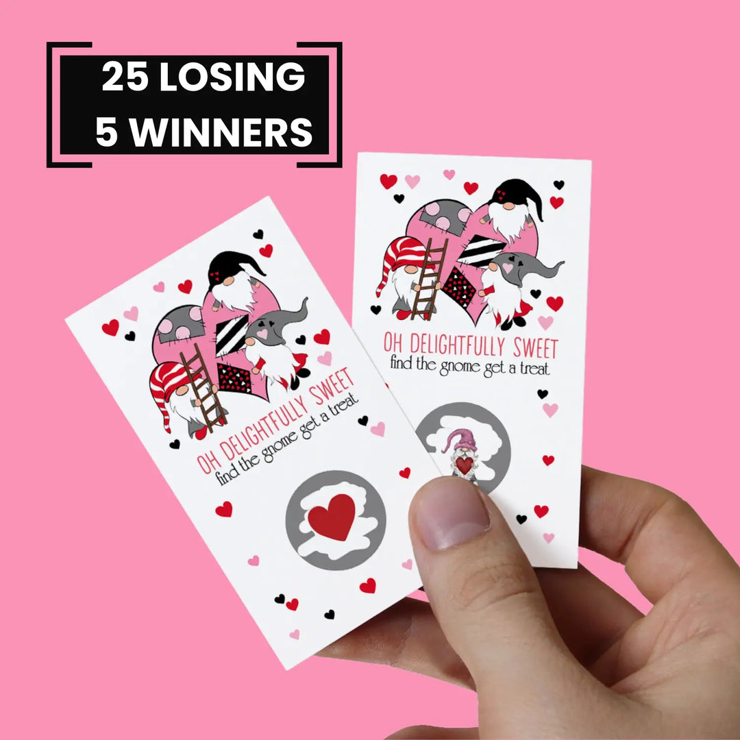 Sweetheart Gnomes Scratch Off Cards (30 Pack)